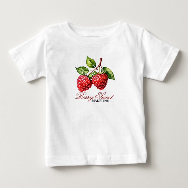 Jordgubbe - första födelsedag Berry Sweet Birthday T Shirt (Framsida)