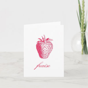 Jordgubbe (Fraise) Notecards Kort