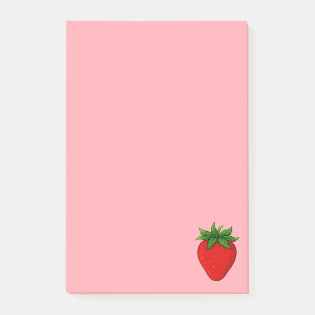 Jordgubbe - Frukt Kollektion - Post-it Block (Framsida)