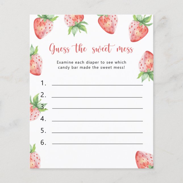 Jordgubbe - Gissa det söta  spelet. (Framsida)