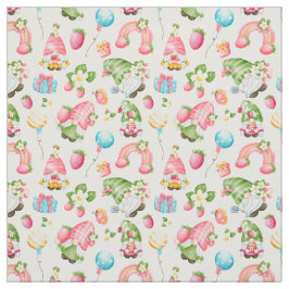 Jordgubbe Gnome Garden Little Girl's Birthday Tyg