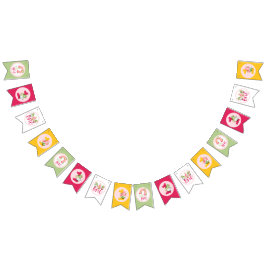 Jordgubbe Gnome Garden Little Girl's Birthday Vimplar