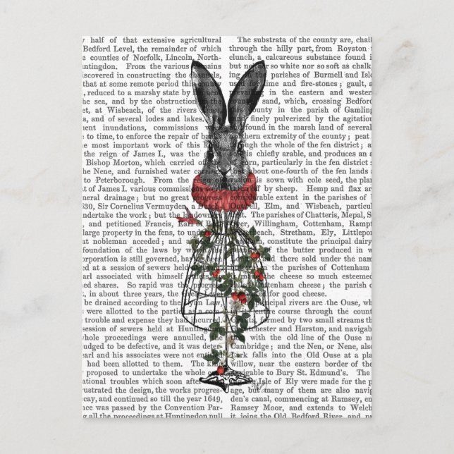 Jordgubbe Hare Vykort (Framsida)