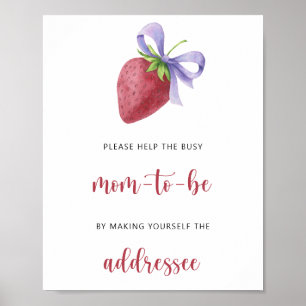 Jordgubbe - hjälp Busy Mamma till BE Poster