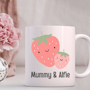 Jordgubbe i mamma och Baby, Anpassningsbar Matchin Kaffemugg