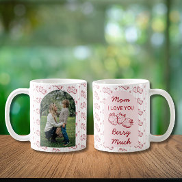 Jordgubbe jag älskar dig mamma mors dag foto kaffemugg