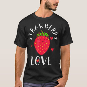 Jordgubbe Kärlek Älskare Fruit Smiling Farmer Gree T Shirt