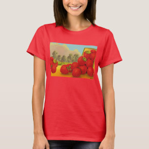 Jordgubbe Låda Art Retro T-shirt
