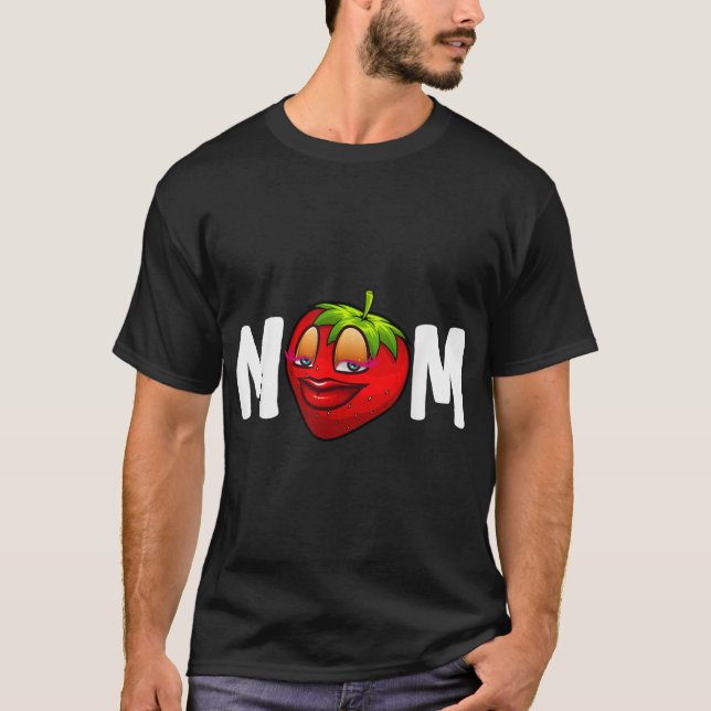 Jordgubbe mamma t shirt (Framsida)