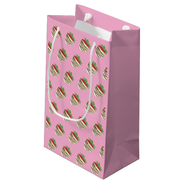 Jordgubbe med vit chokladöverdrag (Baksidan Vinklad)