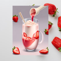 Jordgubbe Milkshake, vykort för postkorsning