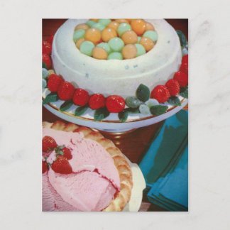 jordgubbe & mint vykort