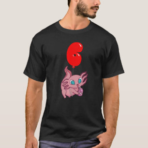 Jordgubbe Mjölk Axolotl 6e Birthday Kids Balloo T Shirt