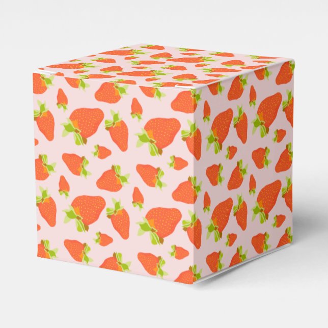 Jordgubbe Mjölk Presentaskar (Framsidan Sidan)