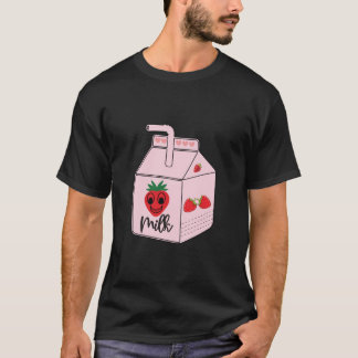Jordgubbe Mjölk T Shirt