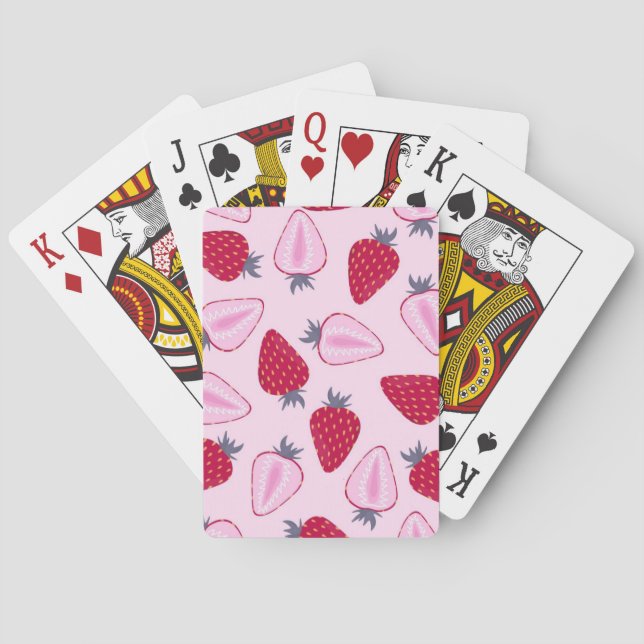 Jordgubbe mönster casinokort (Baksidan)
