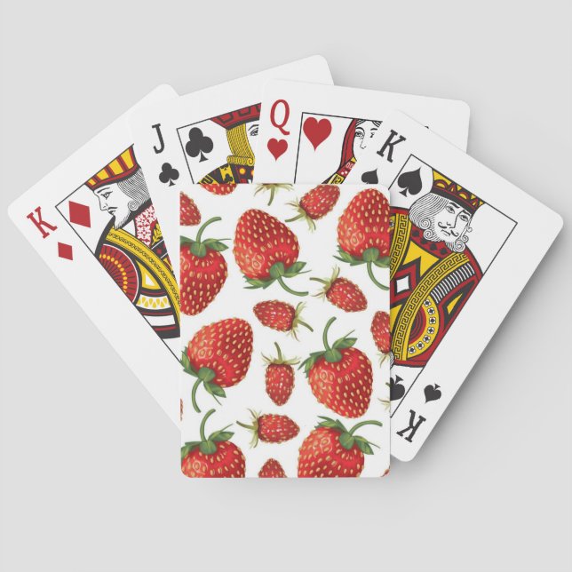 Jordgubbe mönster casinokort (Baksidan)
