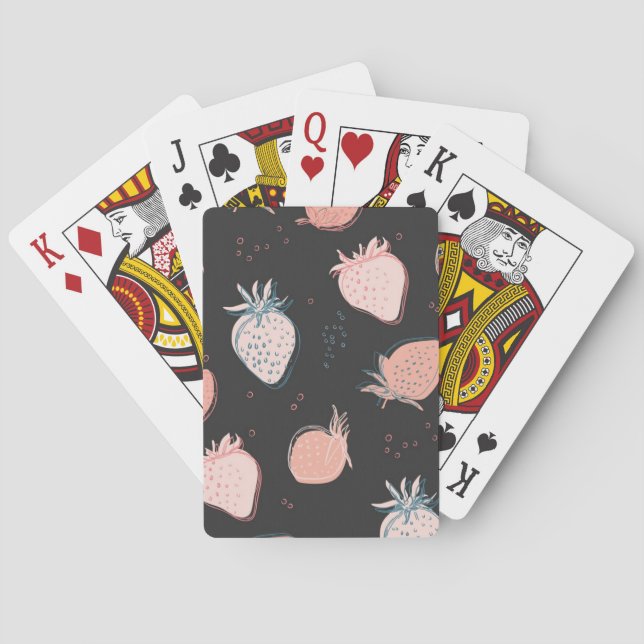 Jordgubbe mönster casinokort (Baksidan)