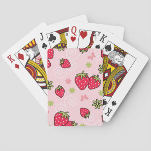 Jordgubbe mönster casinokort