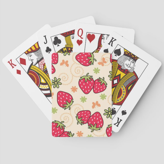 Jordgubbe mönster casinokort (Baksidan)