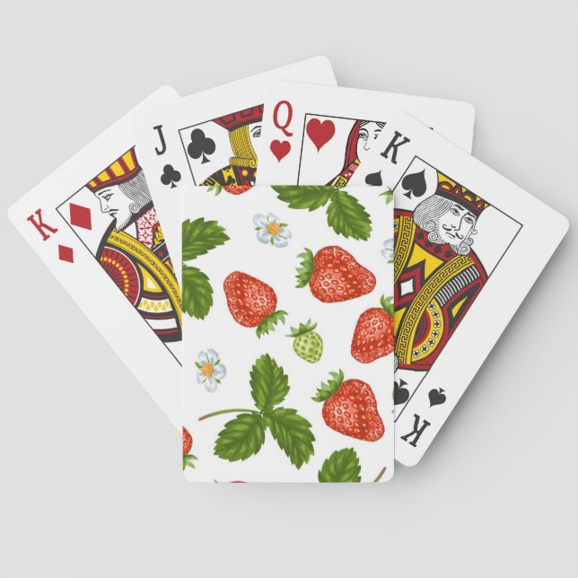 Jordgubbe mönster casinokort (Baksidan)