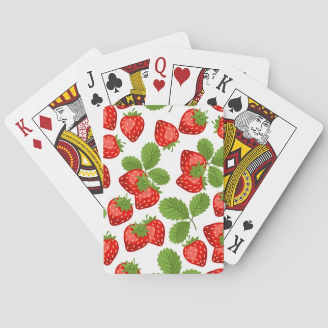 Jordgubbe mönster casinokort (Baksidan)
