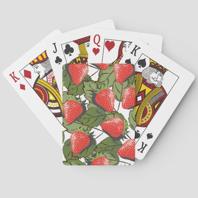 Jordgubbe mönster casinokort (Baksidan)