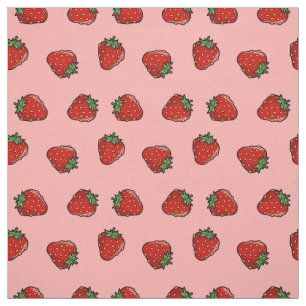Jordgubbe Mönster Fabric Tyg
