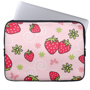 Jordgubbe mönster laptop fodral