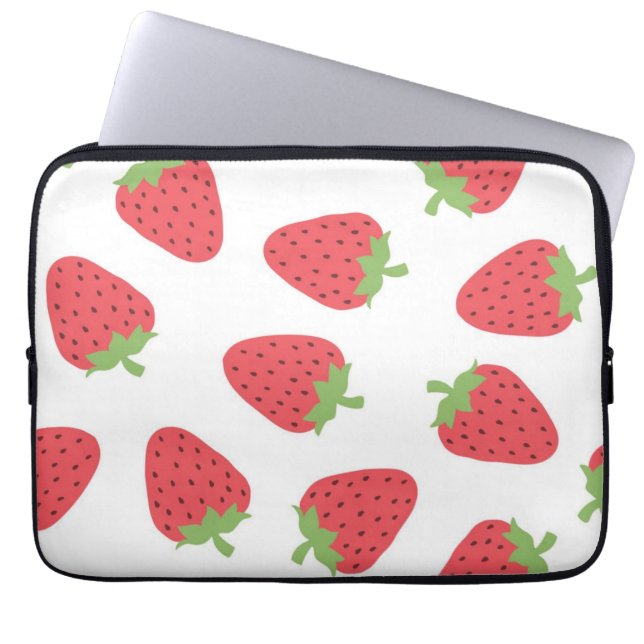 Jordgubbe mönster laptop fodral (Framsidan)