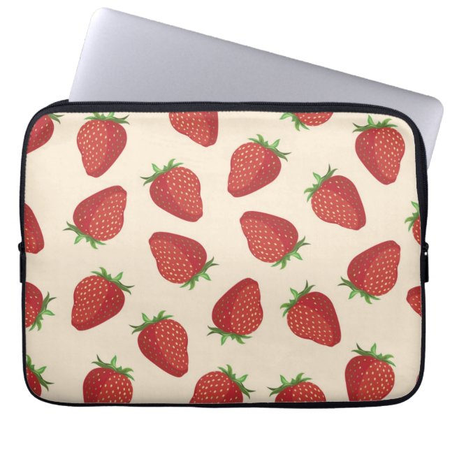 Jordgubbe mönster laptop fodral (Framsidan)