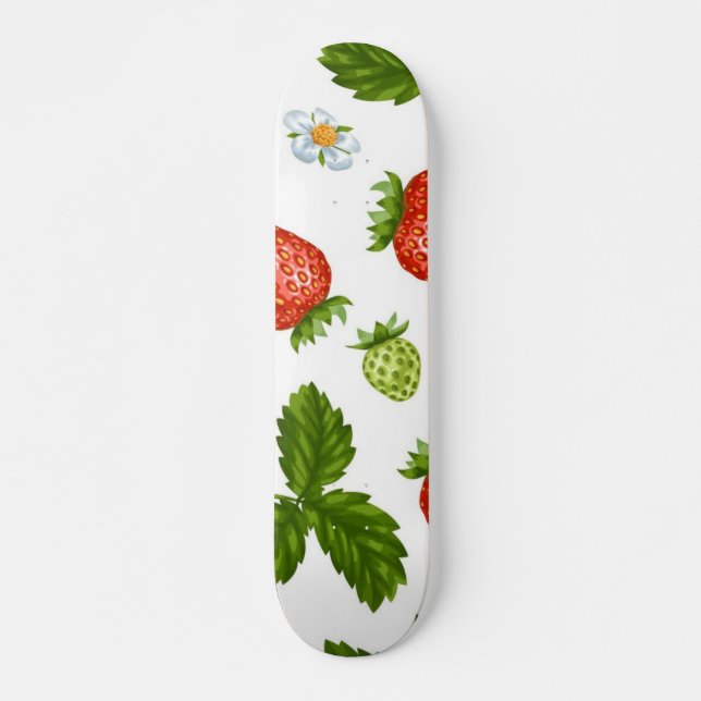 Jordgubbe mönster mini skateboard bräda 18,5 cm (Framsida)
