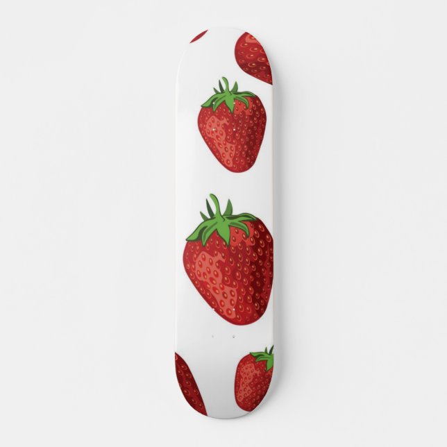 Jordgubbe mönster mini skateboard bräda 18,5 cm (Framsida)