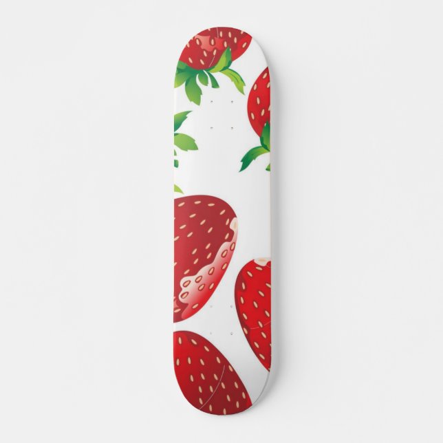 Jordgubbe mönster mini skateboard bräda 18,5 cm (Framsida)