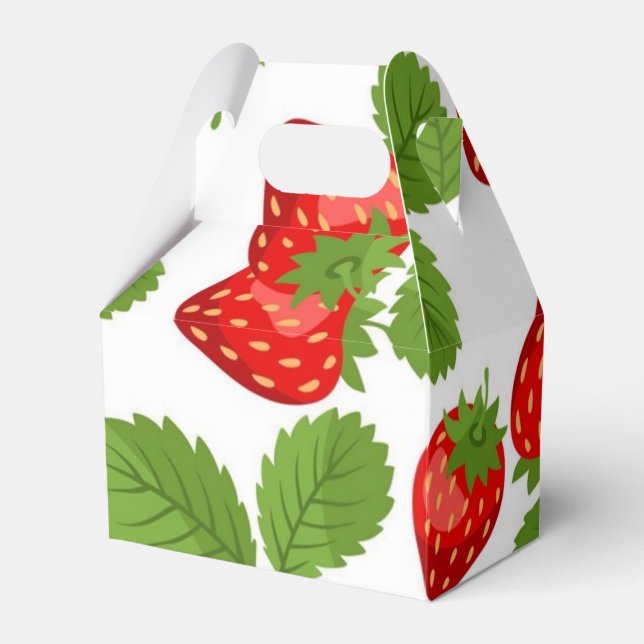 Jordgubbe mönster presentaskar (Framsidan Sidan)