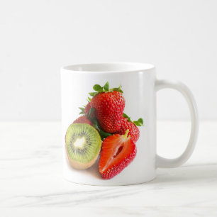 Jordgubbe och kiwi kaffemugg