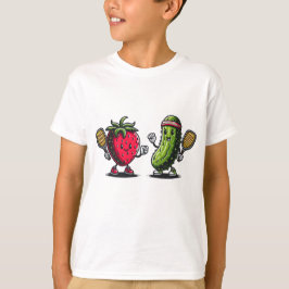 Jordgubbe och Pickle Pickleball Duel T Shirt