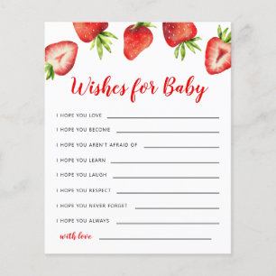 Jordgubbe Önskemål för Baby Card