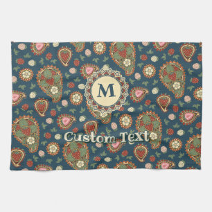 Jordgubbe Paisley Mönster Kitchen Towel Kökshandduk