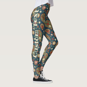 Jordgubbe Paisley Mönster Leggings