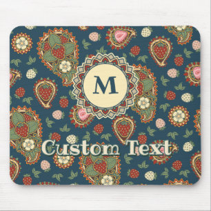 Jordgubbe Paisley Mönster Mouse Pad Musmatta