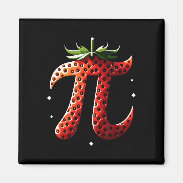 Jordgubbe Pi Day Funny Math Teacher Student 3.14 Magnet (Framsidan)