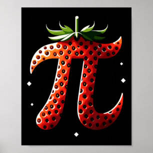 Jordgubbe Pi Day Funny Math Teacher Student 3.14 Poster