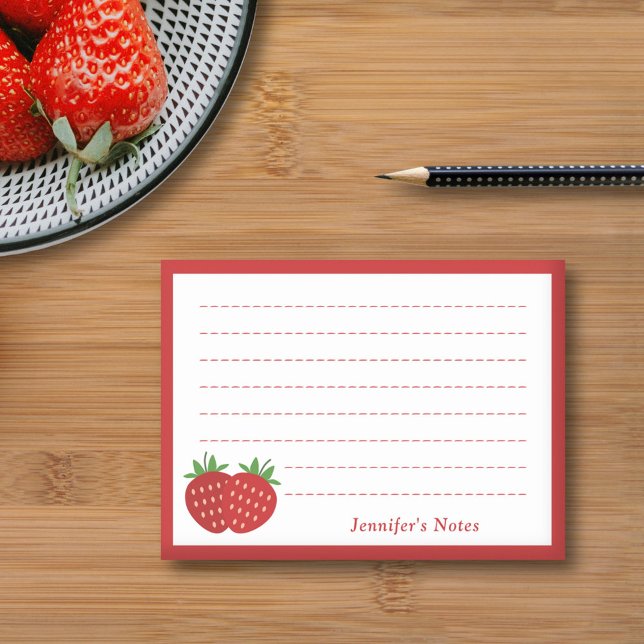 Jordgubbe Post-it Block (Strawberry Post-it Notes)