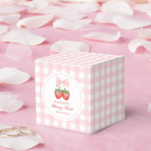 Jordgubbe Rosa Bow Girl 1:a födelsedagen