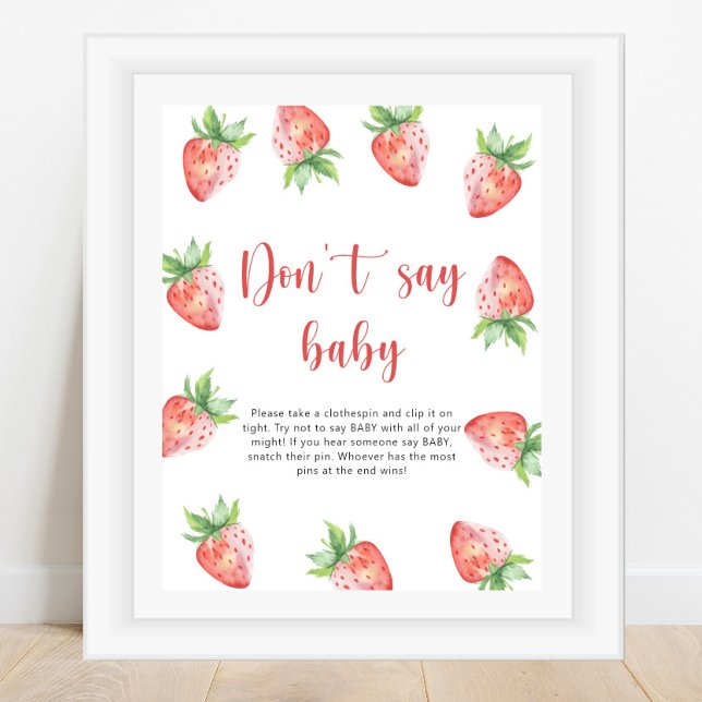 Jordgubbe - säg inte baby poster (Skapare uppladdad)