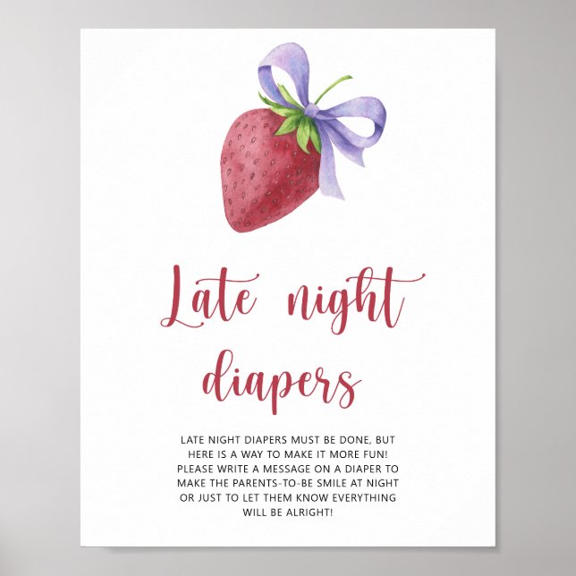 Jordgubbe \ Sängvätningsspel midnatt  Poster (Framsidan)