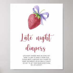 Jordgubbe \ Sent nattblöjspel Poster