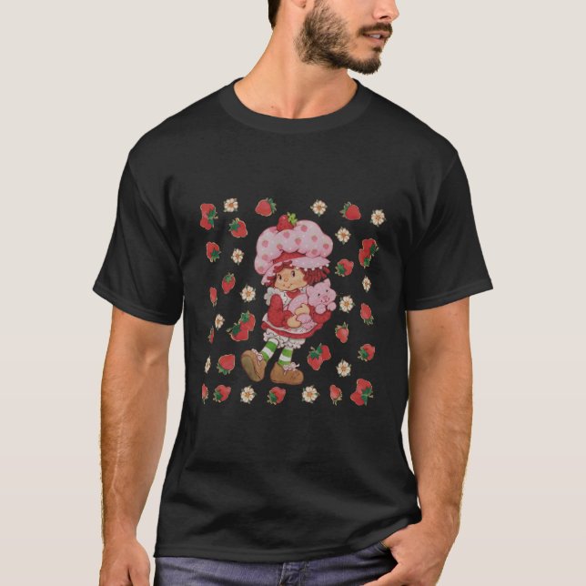 Jordgubbe Shortaka Strawberry Fält Daisy T Shirt (Framsida)