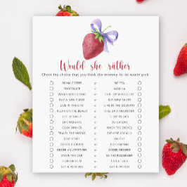 Jordgubbe / skulle hon hellre se att babyvilt spel